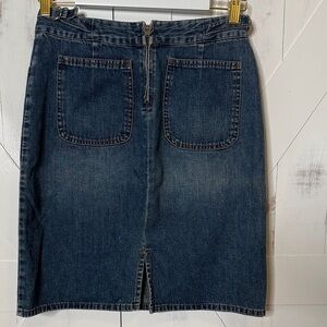 Vintage For Joseph Dark Blue Denim Pencil Skirt